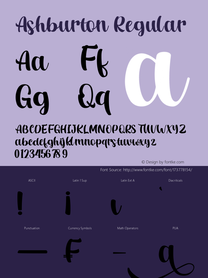 Ashburton Version 1.00;September 23, 2020;FontCreator 13.0.0.2670 64-bit图片样张