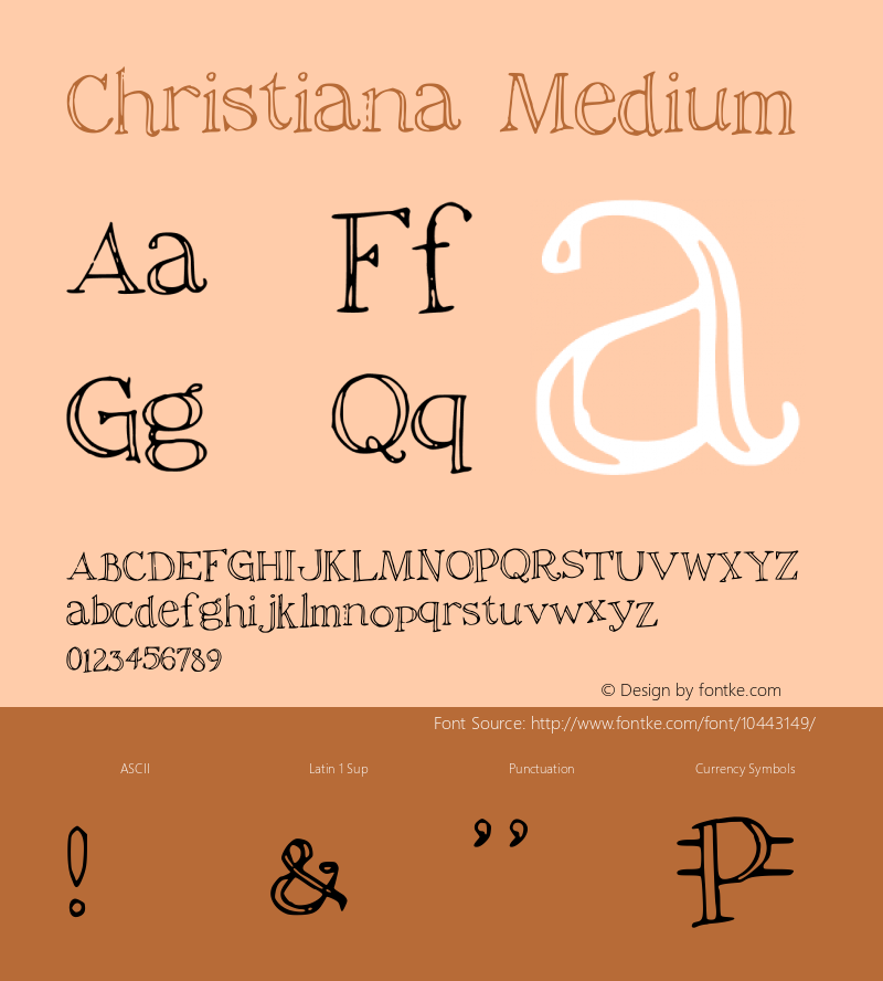 Christiana Medium Version 001.000 Font Sample