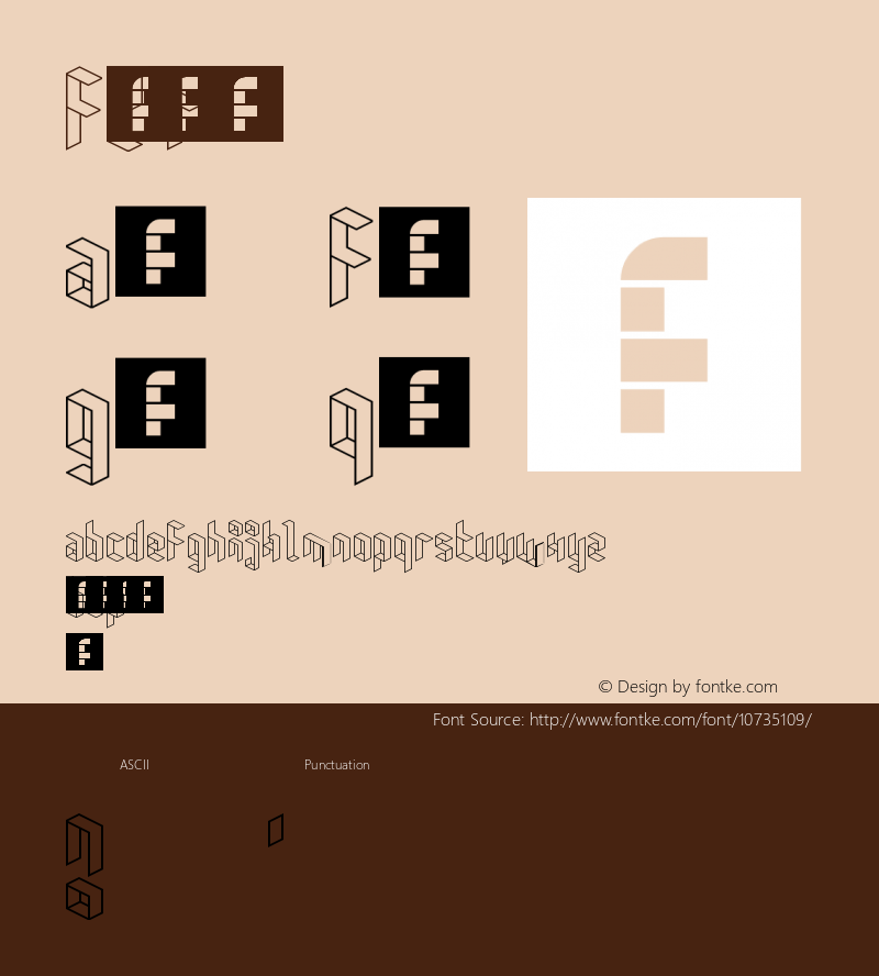 Foldstruct Regular Version 1.0 Font Sample