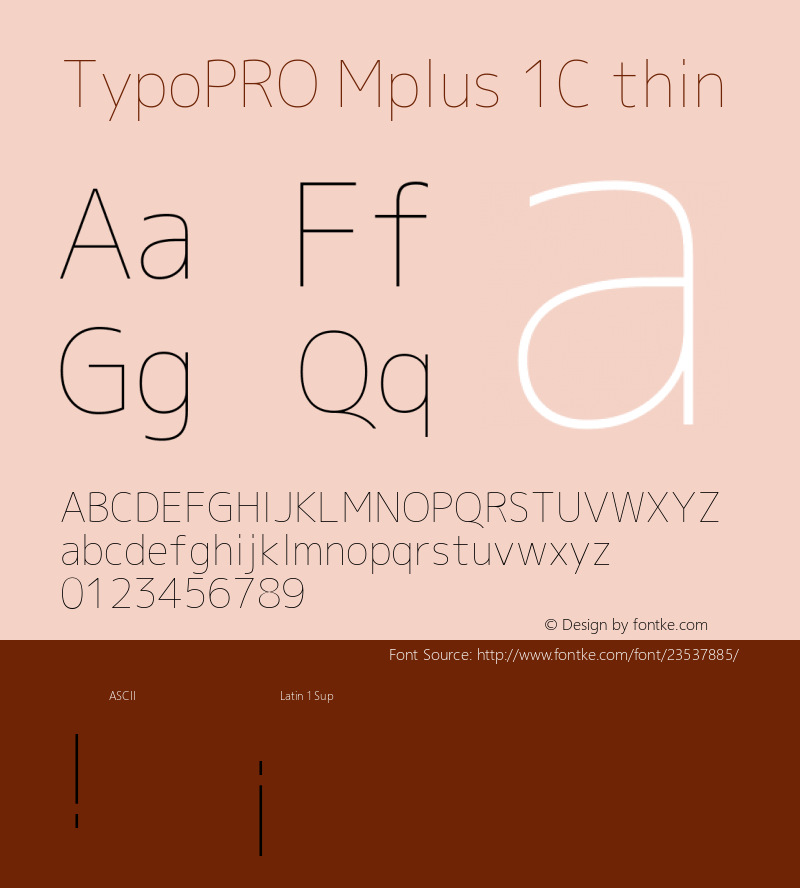 TypoPRO Mplus 1C thin  Font Sample