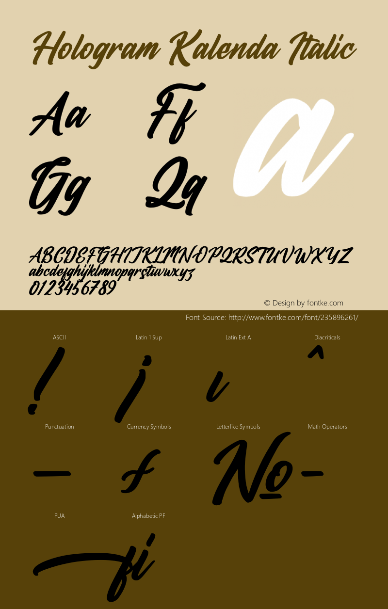 Hologram Kalenda Italic Version 1.00;July 14, 2021;FontCreator 13.0.0.2683 64-bit图片样张