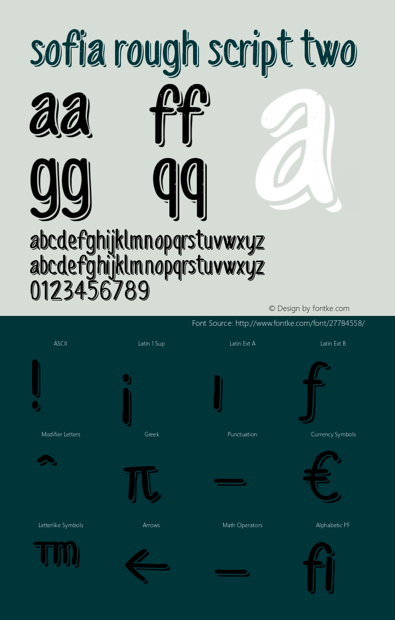 SofiaRoughScriptTwo Version 1.000 Font Sample