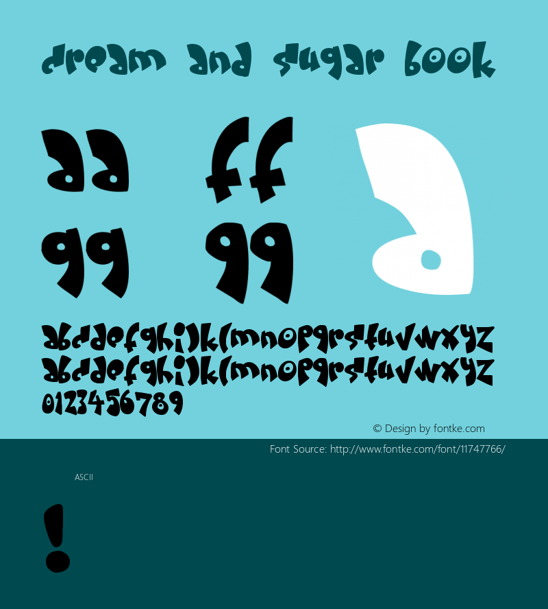 Cream and sugar Book Version 2 Font Sample