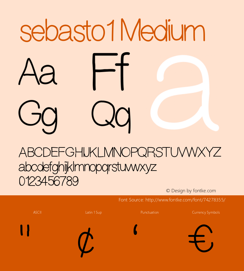 sebasto1 Version 001.000 Font Sample