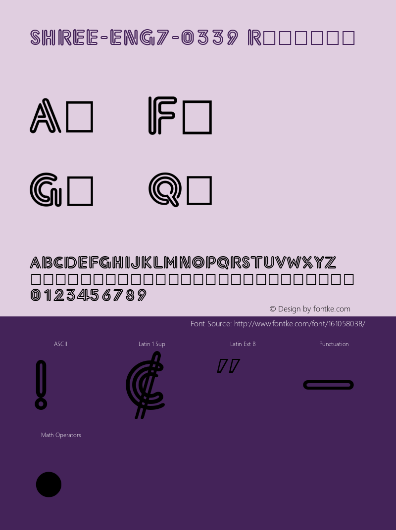 SHREE-ENG7-0339 Version 1.10 6-7-2019 Font Sample