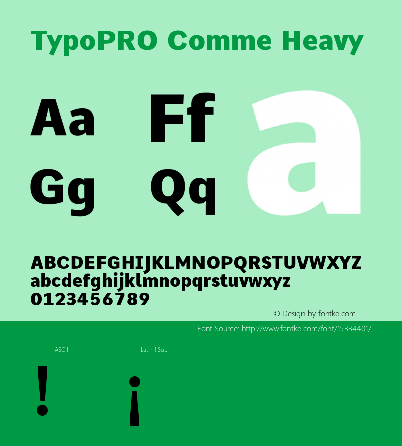 TypoPRO Comme Heavy Version 2; ttfautohint (v1.00rc1.2-2d82) -l 6 -r 72 -G 200 -x 0 -D latn -f none -w G Font Sample