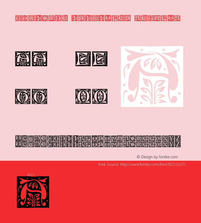 Gotische Initialen Regular Version 1.0; 2002; initial release Font Sample