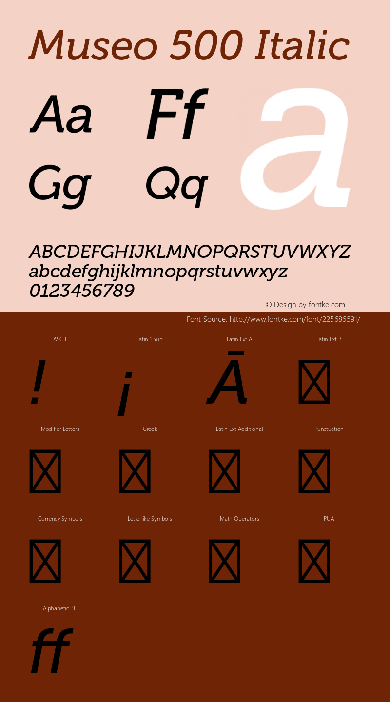 Museo-500Italic Version 2.002图片样张