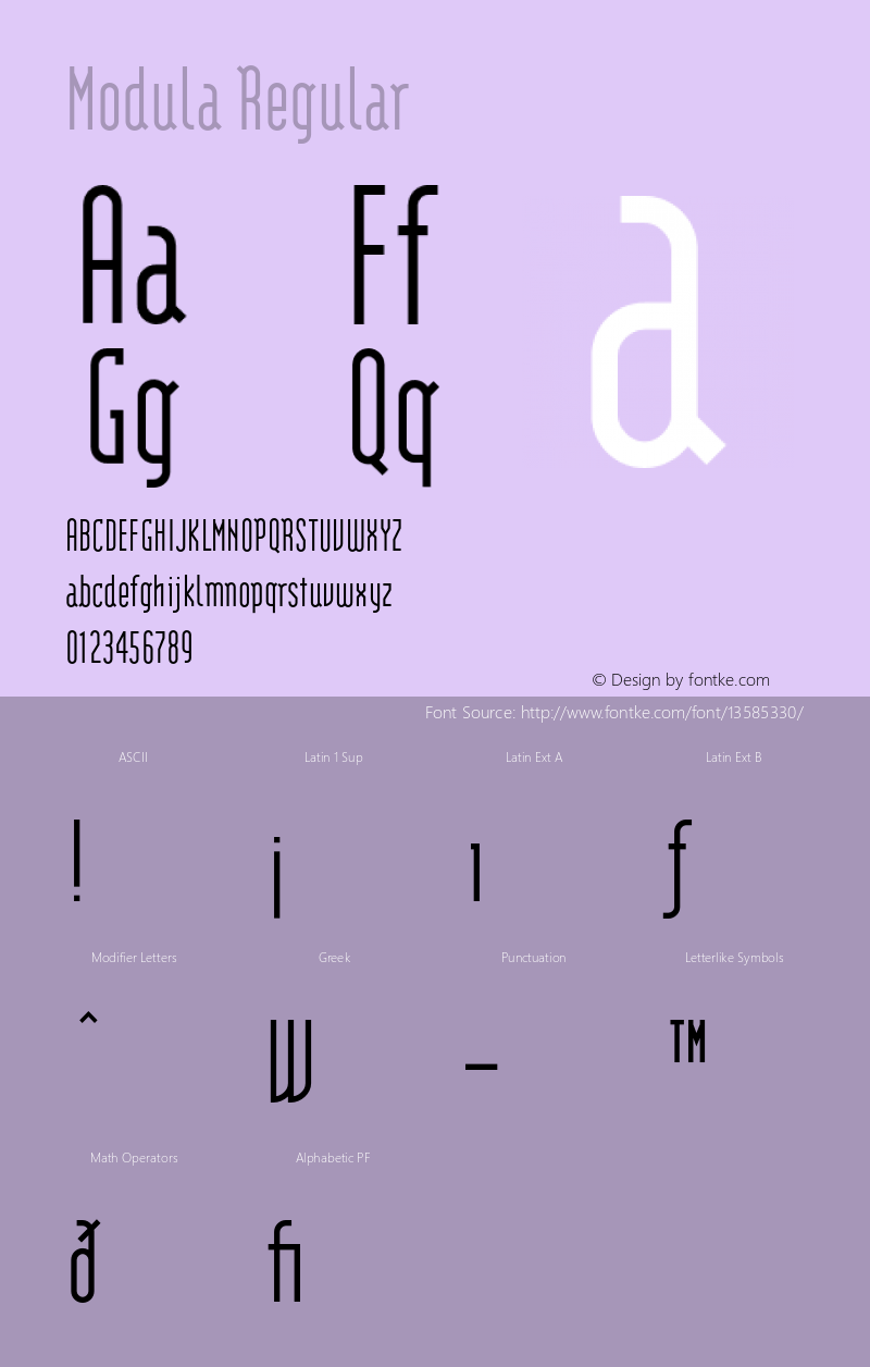 Modula Regular 001.001 Font Sample