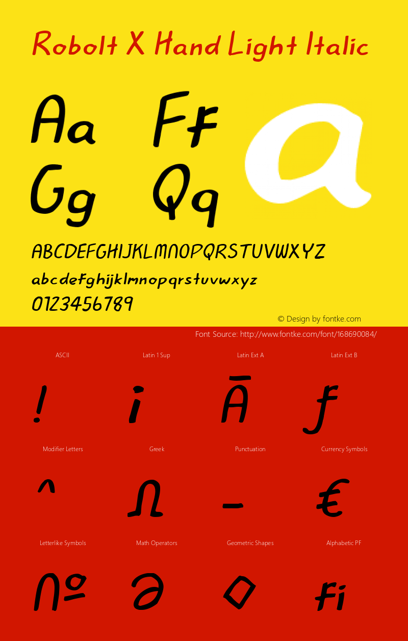 Robolt X Hand Light Italic 1.000图片样张