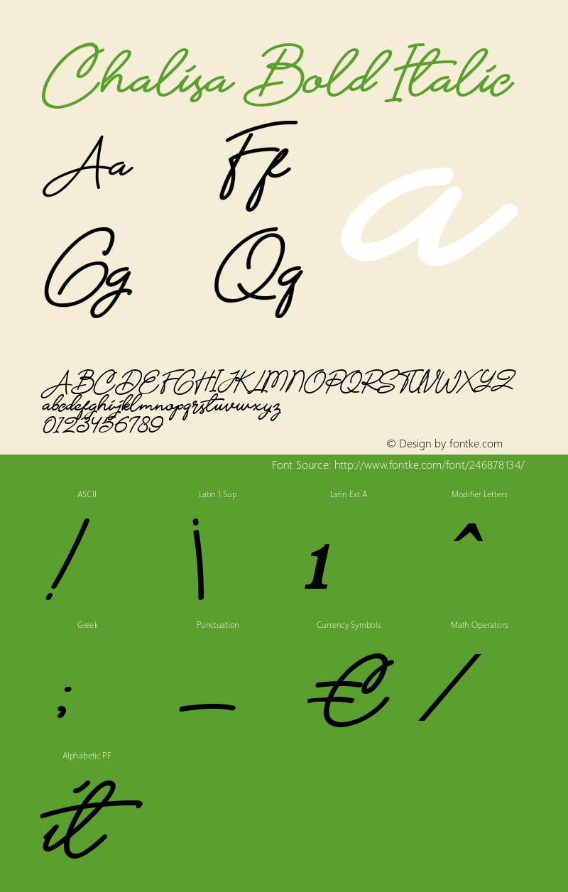 Chalisa Bold Italic Version 1.00;October 25, 2020;FontCreator 12.0.0.2563 64-bit图片样张