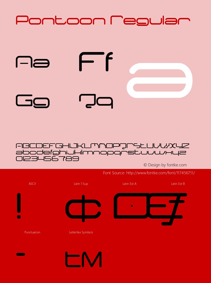 Pontoon W05 Regular Version 4.10 Font Sample