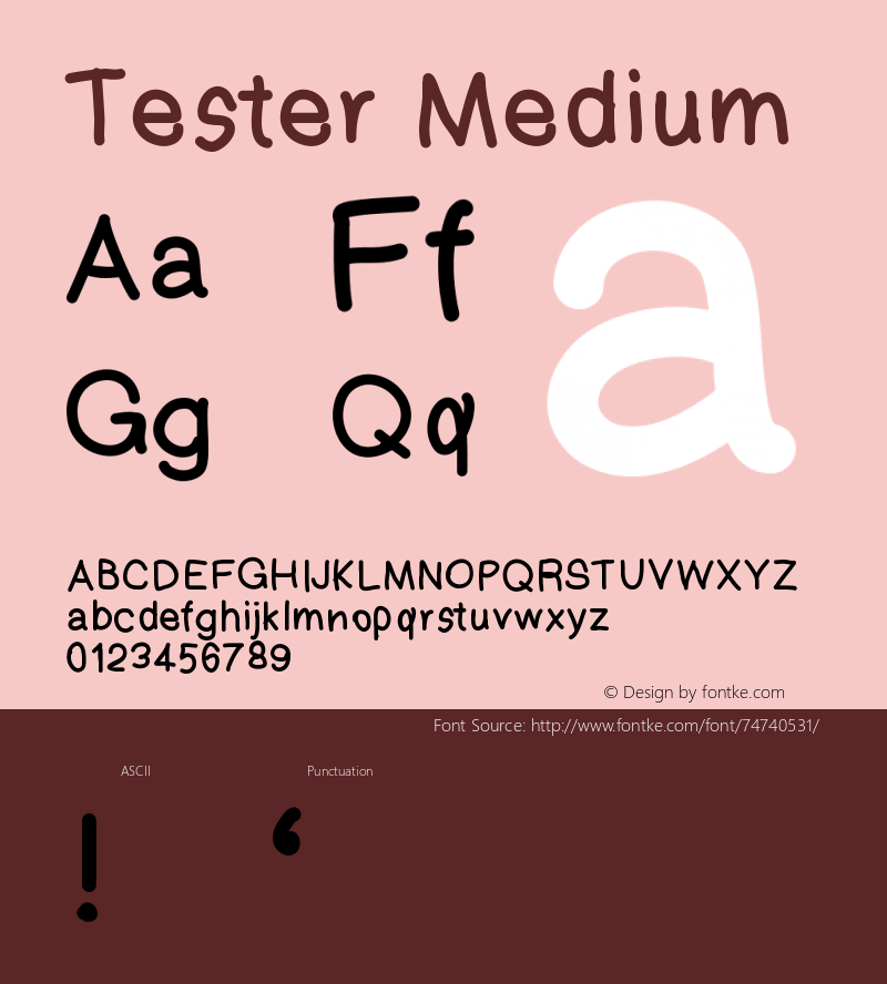 Tester Version 001.000 Font Sample