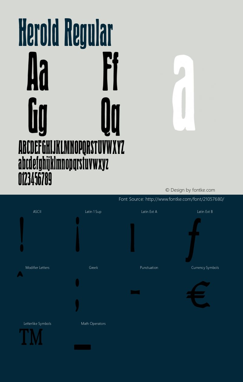 Herold Version 1.0; 2002; initial release Font Sample