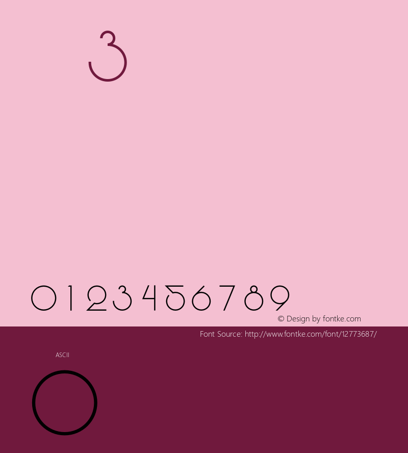 numb3rs Regular Version 1.000;PS 001.001;hotconv 1.0.56 Font Sample