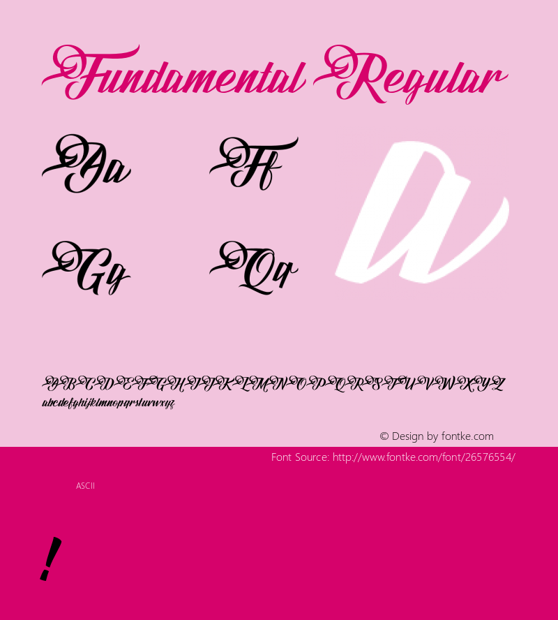 Fundamental Version 1.000 Font Sample