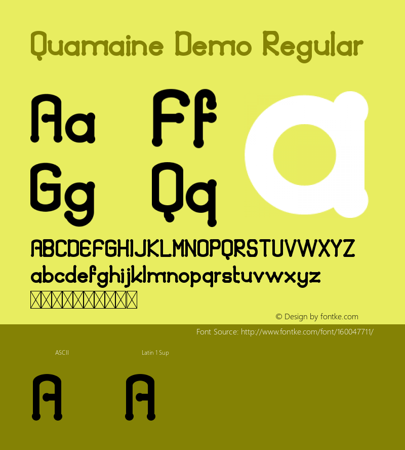 Quamaine Demo Version 1.003;Fontself Maker 3.1.2 Font Sample