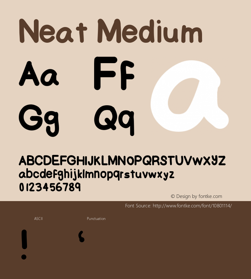 Neat Medium Version 001.000 Font Sample