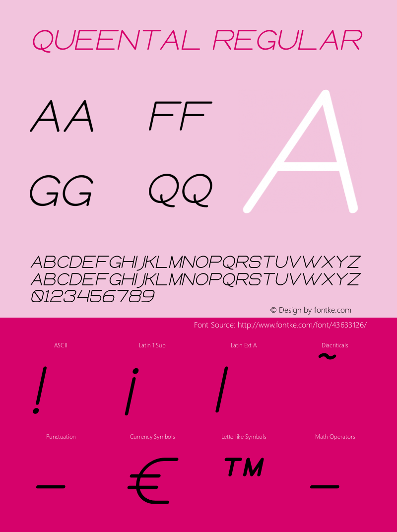 Queental Version 1.003;Fontself Maker 3.4.0 Font Sample