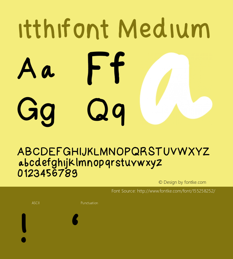 itthifont Version 001.000 Font Sample