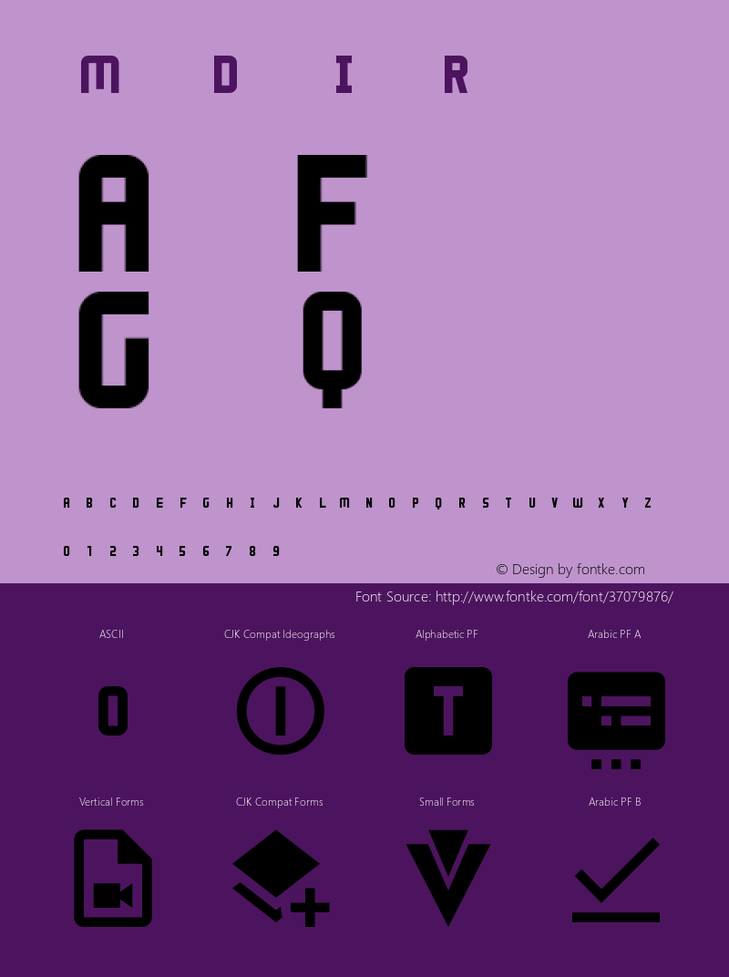 Material Design Icons Version 1.0 Font Sample