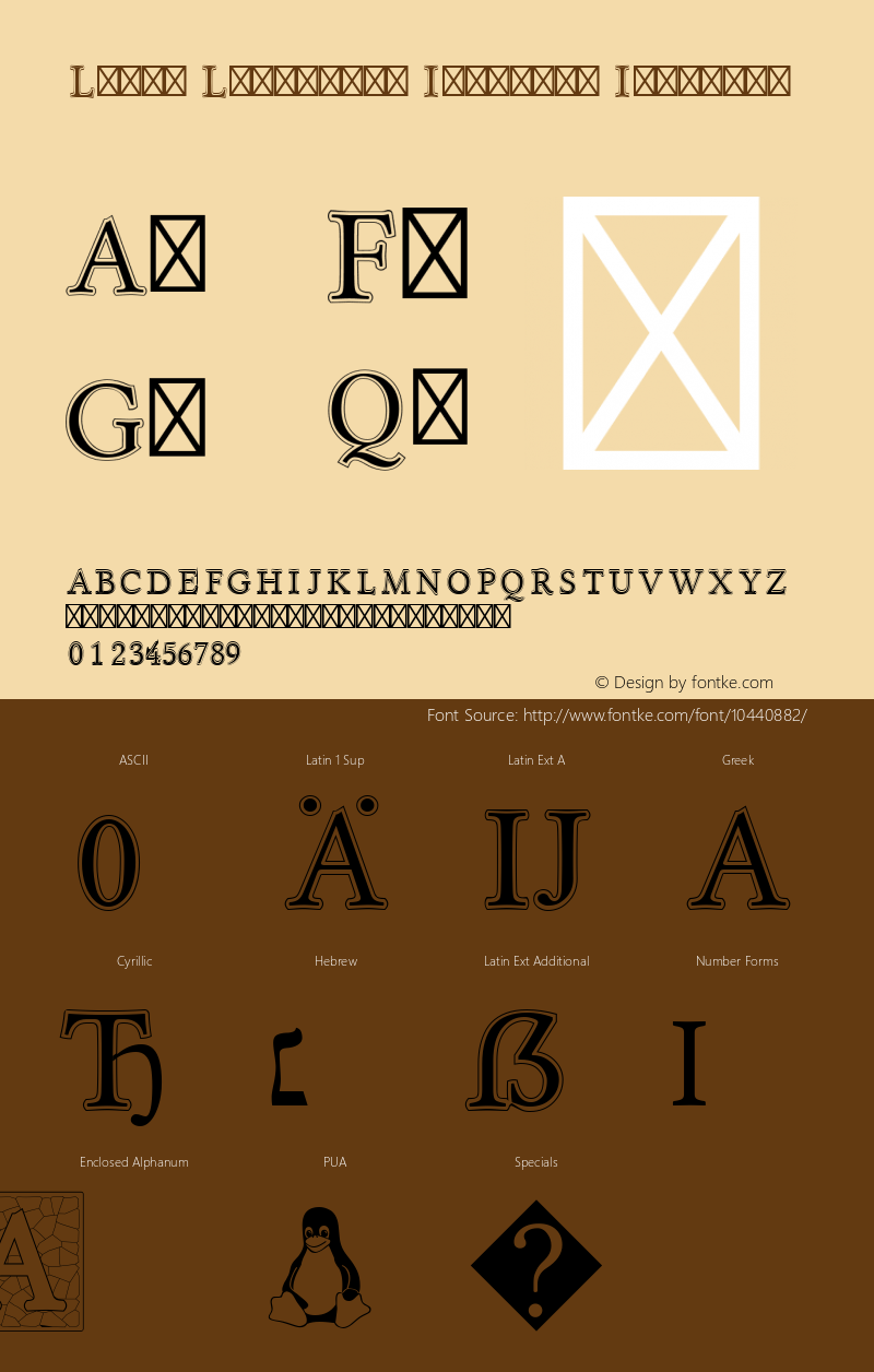 Linux Libertine Initials Initials Version 5.0.6 Font Sample