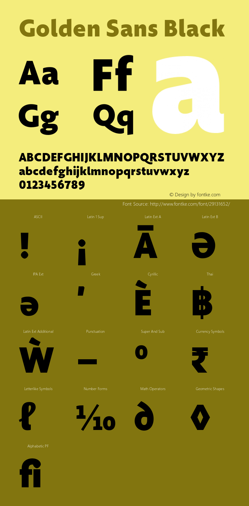 GoldenSans-Black Version 1.001;PS 001.001;hotconv 1.0.70;makeotf.lib2.5.58329 Font Sample