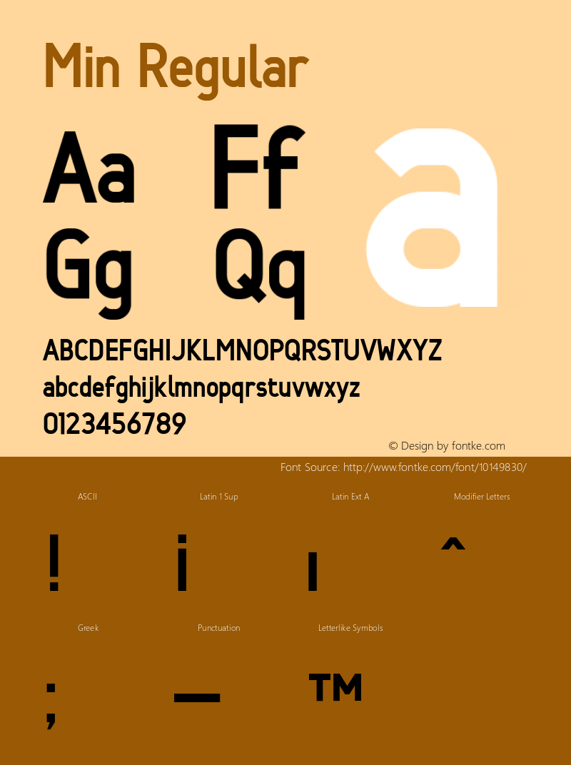 Min Regular Version 001.000 Font Sample