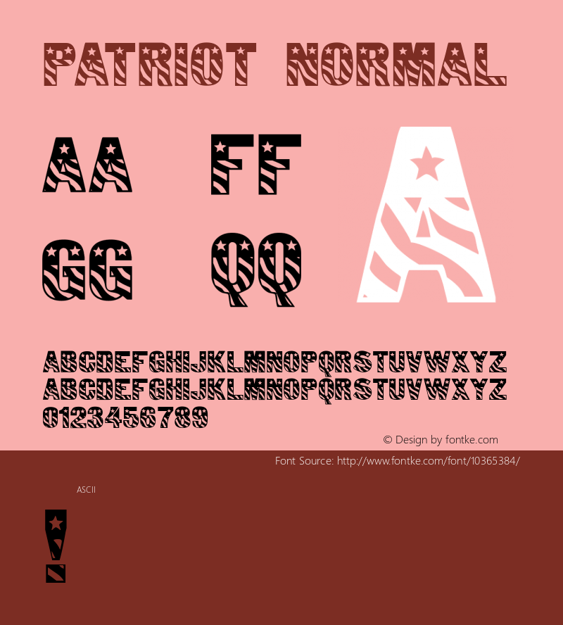 Patriot Normal 1.0 Thu Jul 01 21:33:50 1993 Font Sample