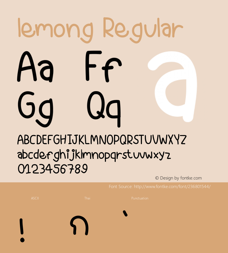 lemong-Regular Version 001.000图片样张