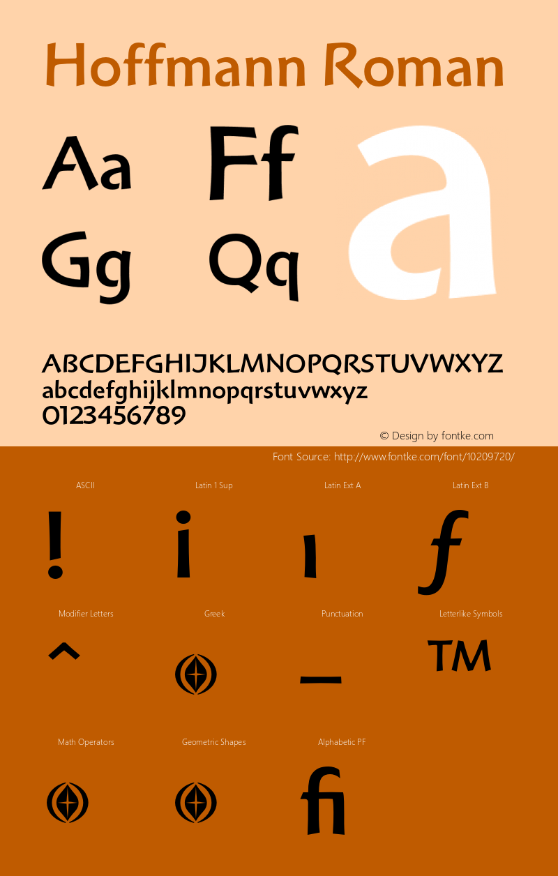 Hoffmann Roman 001.000 Font Sample