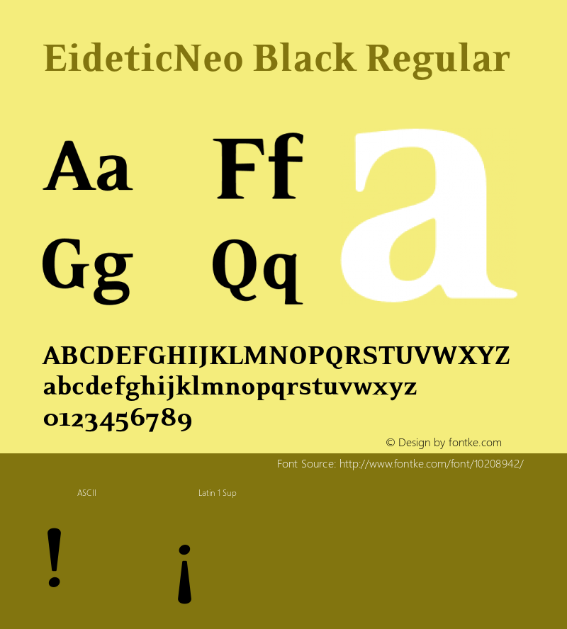 EideticNeo Black Regular 001.000 Font Sample