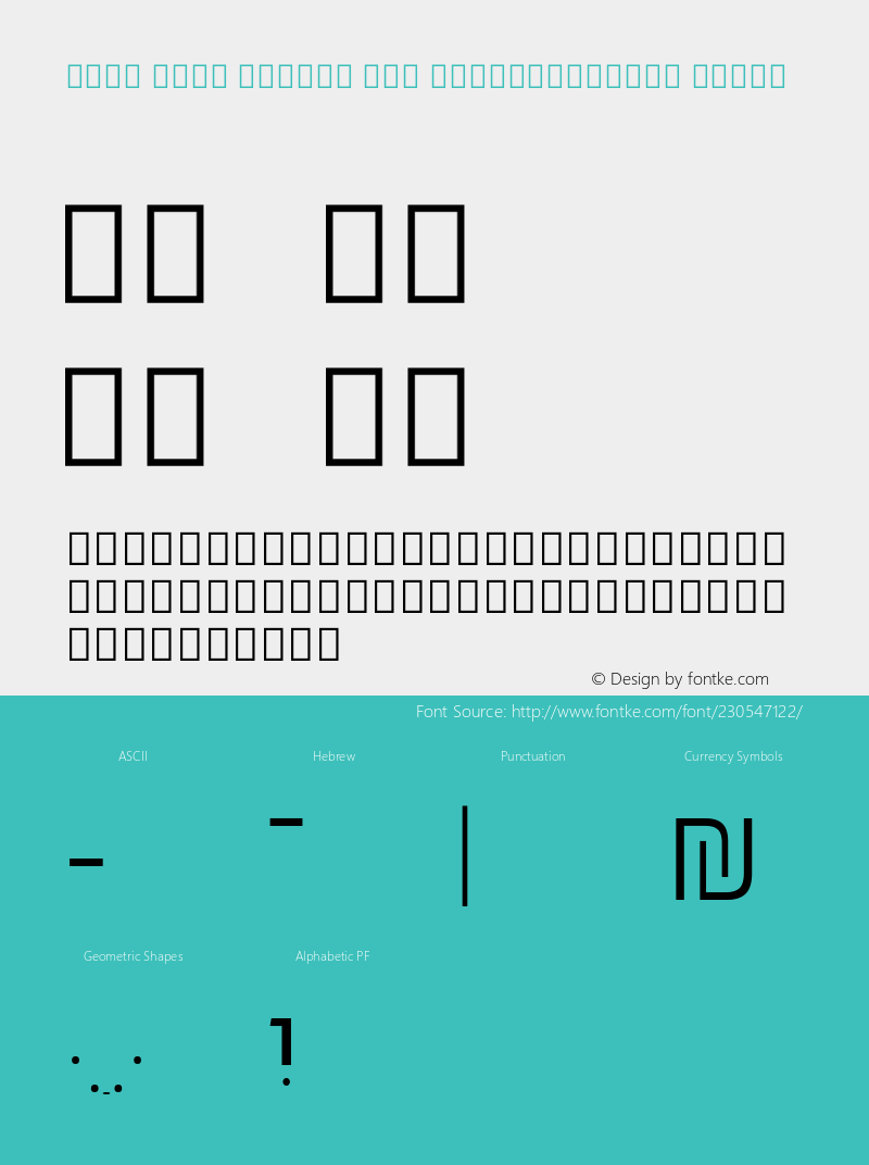 Noto Sans Hebrew New SemiCondensed Light Version 3.001; ttfautohint (v1.8) -l 8 -r 50 -G 200 -x 14 -D hebr -f none -a qsq -X 