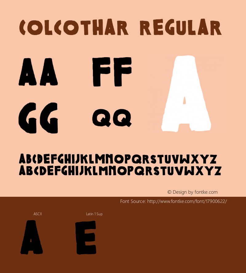 Colcothar Regular 001.000 Font Sample