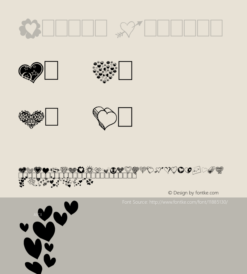 Heartz Regular Version 1.00 June 7, 2011, initial release Font Sample