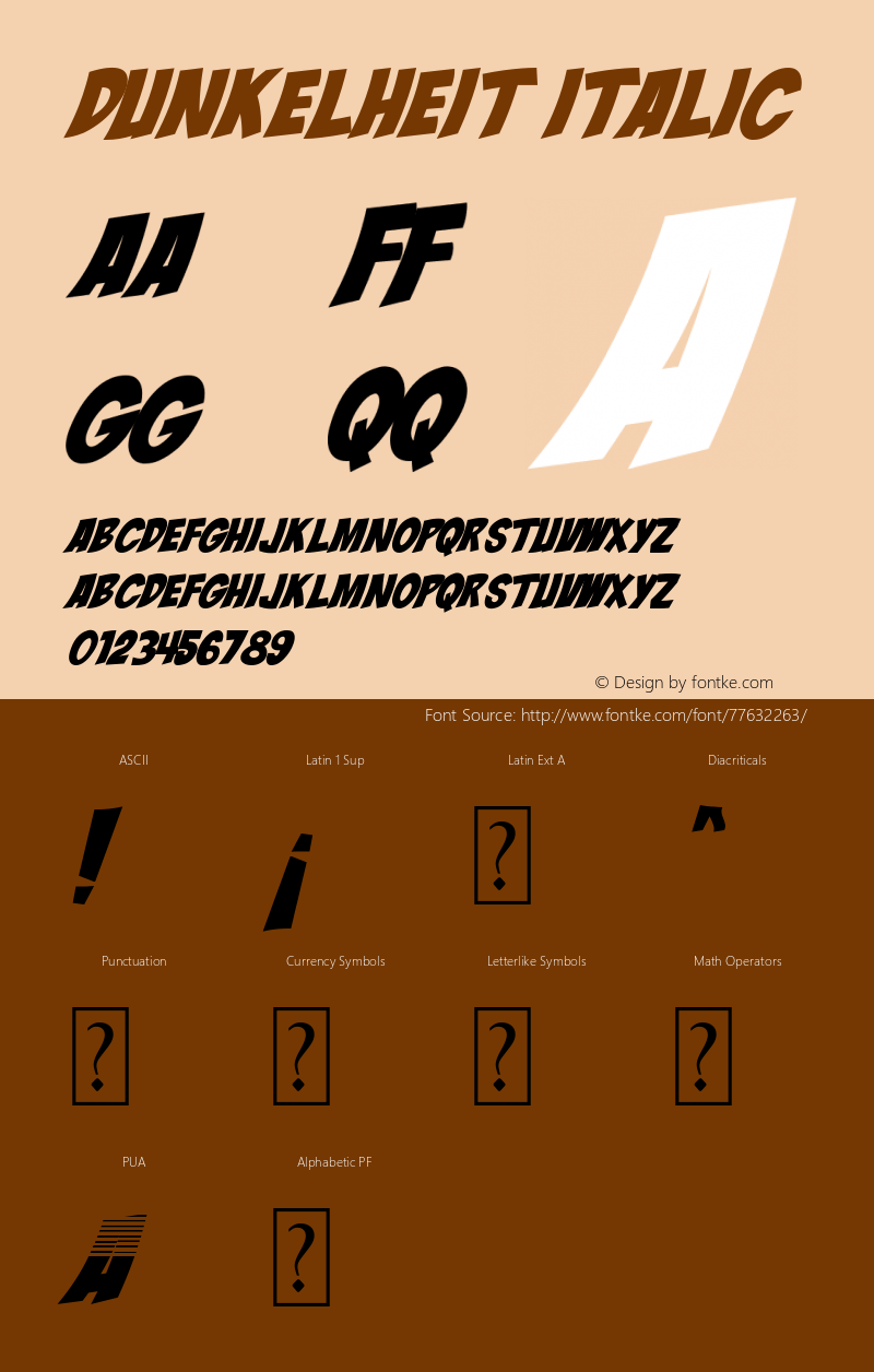 Dunkelheit Italic Version 1.00;July 10, 2020;FontCreator 12.0.0.2563 64-bit Font Sample