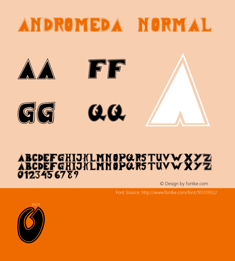 ANDROMEDA normal Version 001.003 Font Sample