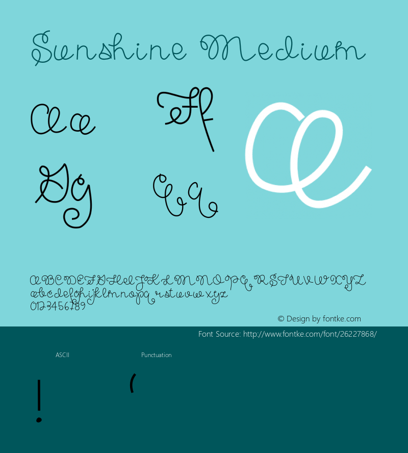 Sunshine Version 001.000 Font Sample