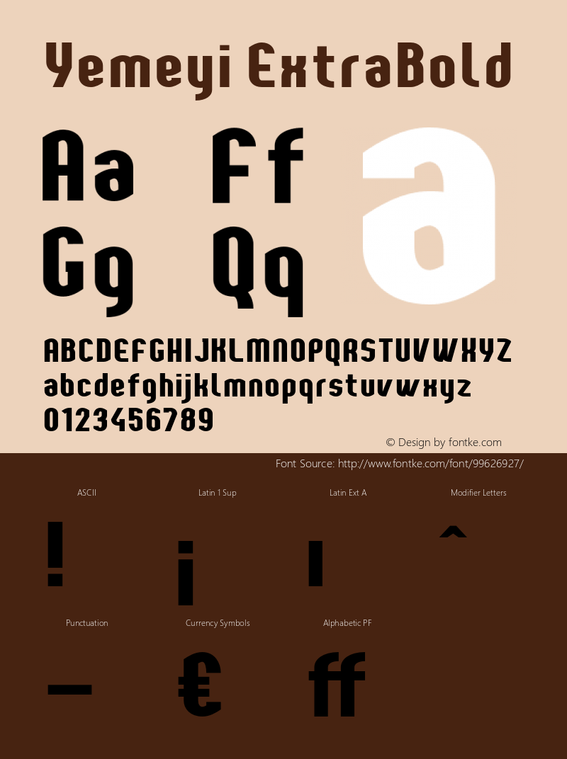 YemeyiExtraBold Version 1.0; Jan 2021 by Audry Kitoko Makelele Font Sample