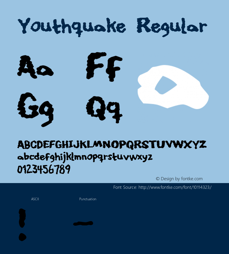 Youthquake Regular 2 Font Sample