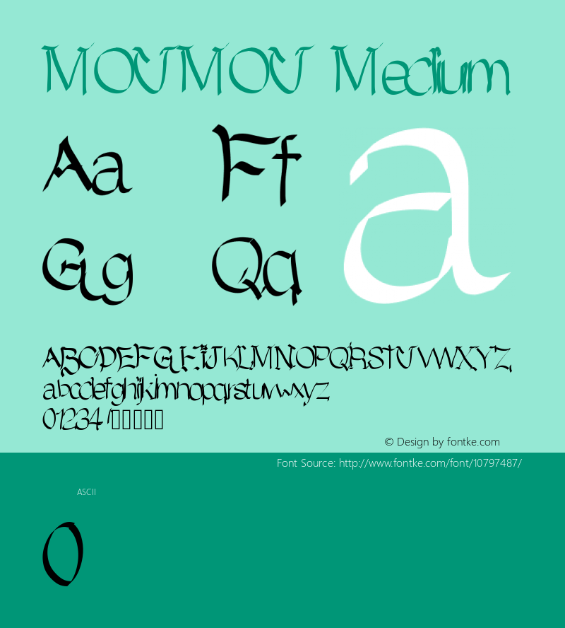 MOUMOU Medium Version 001.000 Font Sample