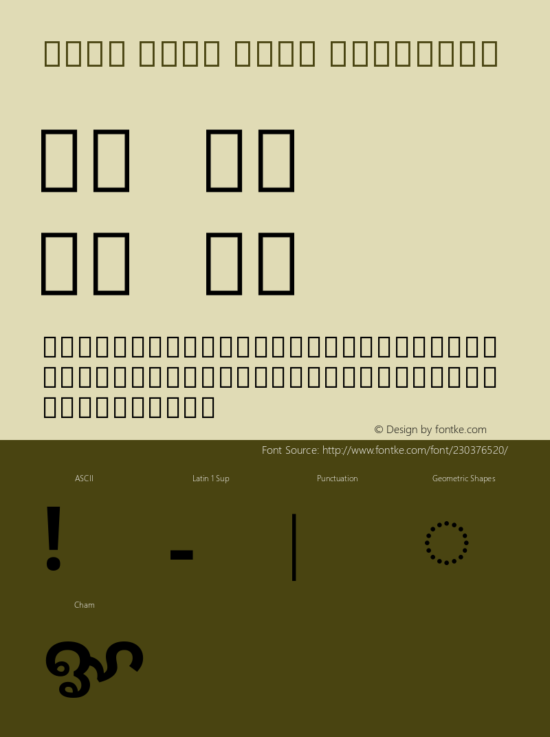 Noto Sans Cham SemiBold Version 2.000图片样张