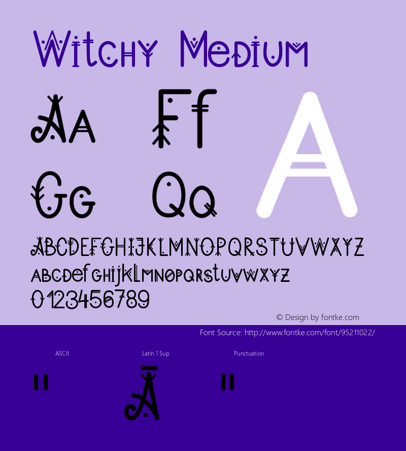 Witchy Version 001.000 Font Sample