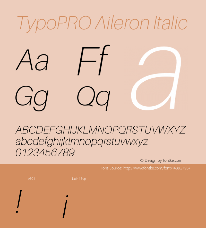 TypoPRO Aileron Italic Version 1.000;PS 001.000;hotconv 1.0.70;makeotf.lib2.5.58329 Font Sample