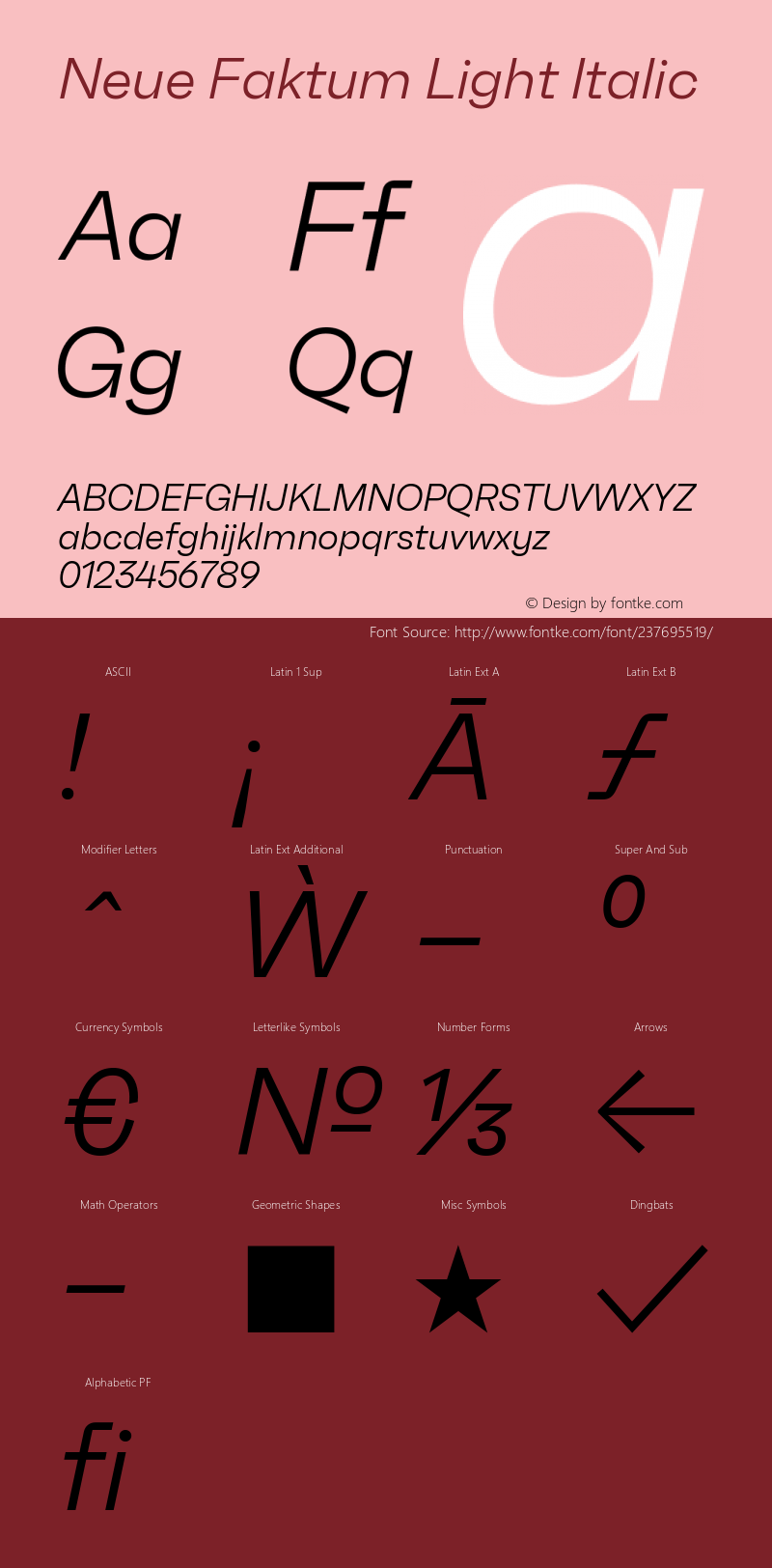 Neue Faktum Light Italic Version 1.000图片样张