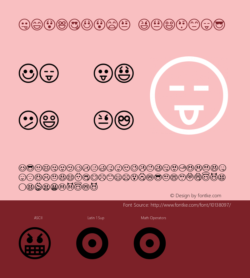 Emoticons Regular 1.0 Font Sample