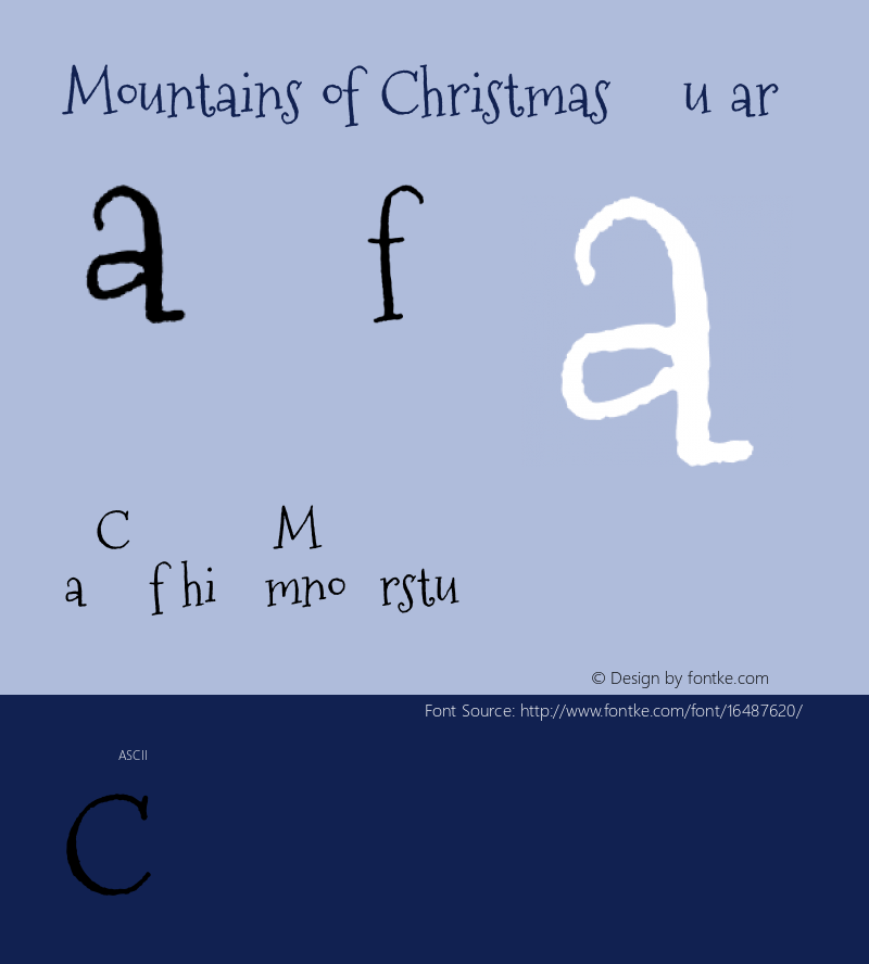 Mountains of Christmas Regular Version 1.000 Font Sample
