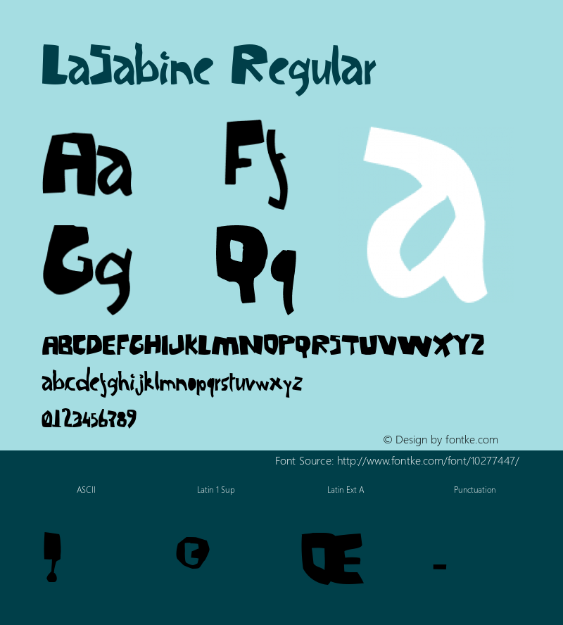 LaSabine Regular Macromedia Fontographer 4.1.4 5/11/98 Font Sample