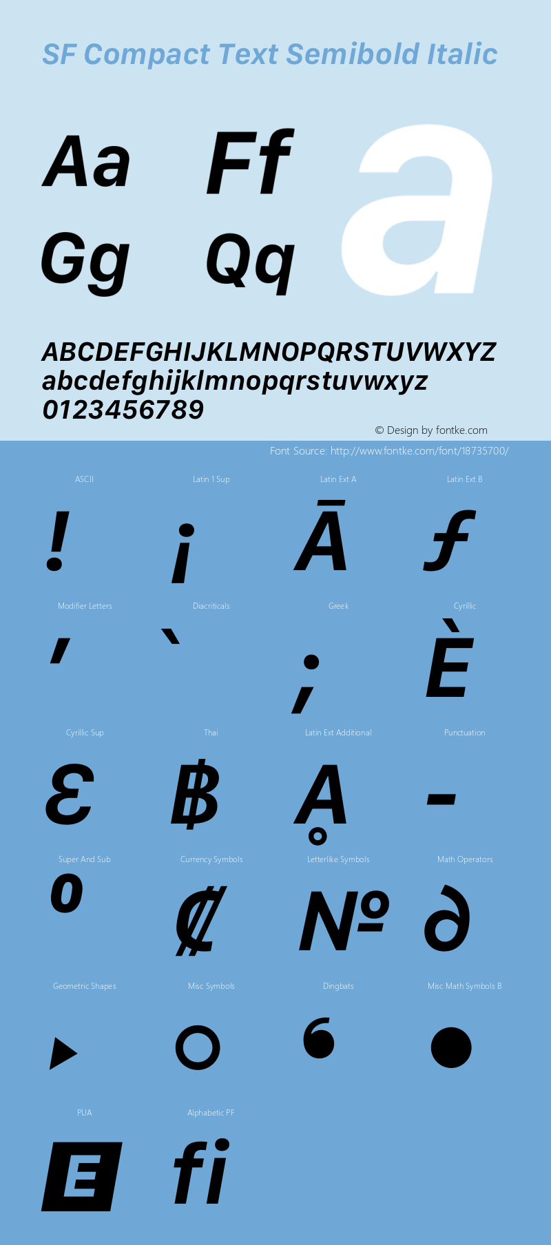 SF Compact Text Semibold Italic 12.0d8e1 Font Sample