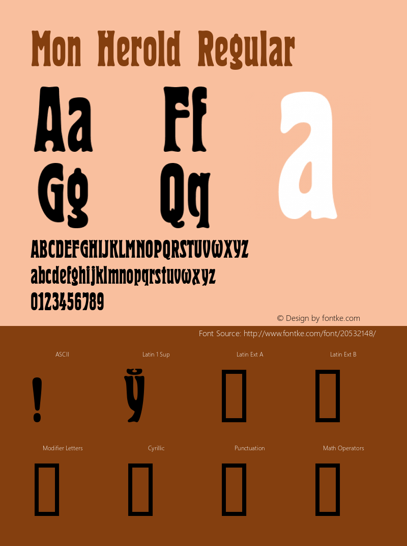 Mon Herold Version 1.00 Font Sample